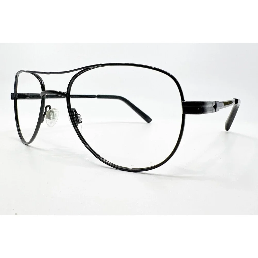 Unbranded Eyeglasses Frames Mens Black Aviator S 636 COL 90 54-18-140 54mm